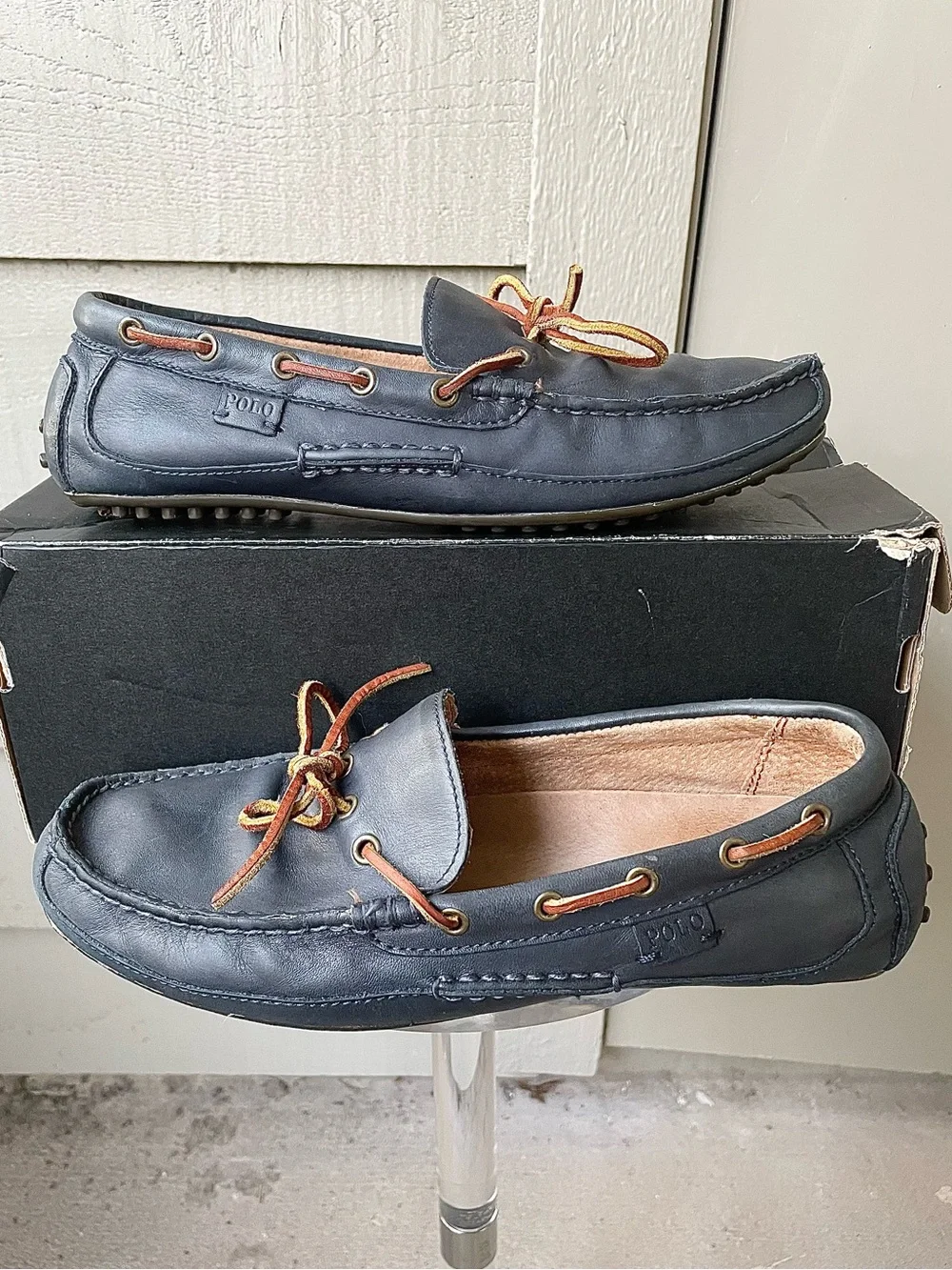 Ralph Lauren Polo Navy Blue Loafers size 8D